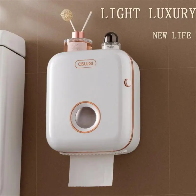 

Waterproof Car Tissue Boxes Simple Roll Holder For Toilet Papers Napkin Holders Wall Mounted Toilet Paper Holder No Punching