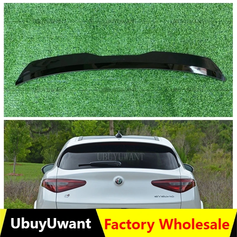 

Car Rear Lip Spoiler For 2017-2020 Alfa Romeo Stelvio Roof Spoiler High Quality ABS Material Universal Rear Wing Car Accessories