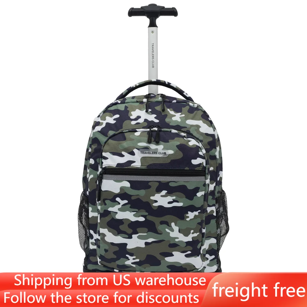

Travel bags, hiking bags, camping bags,18" Rolling Backpack, Camouflage,freight free