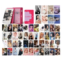 2022 kpop girls pink photocard album self made paper lomo photo card poster hd photocard 54pcsset photocard fans collection