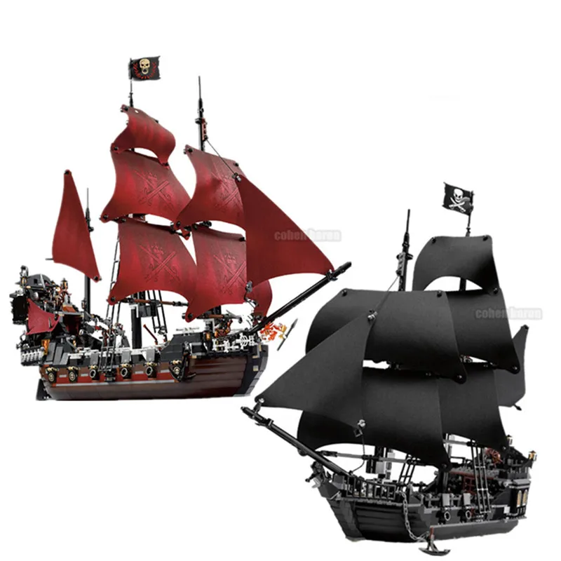 

Fit 4184 4195 Black Pearl Caribbean Pirates Ship Queen Anne's Revenge Pirates Ideas Model Building Block Brick Kid Gift