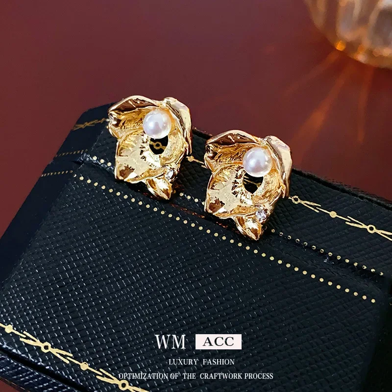 Винтажные серебряные иглы с жемчугом и цветком уникальные элегантные модные