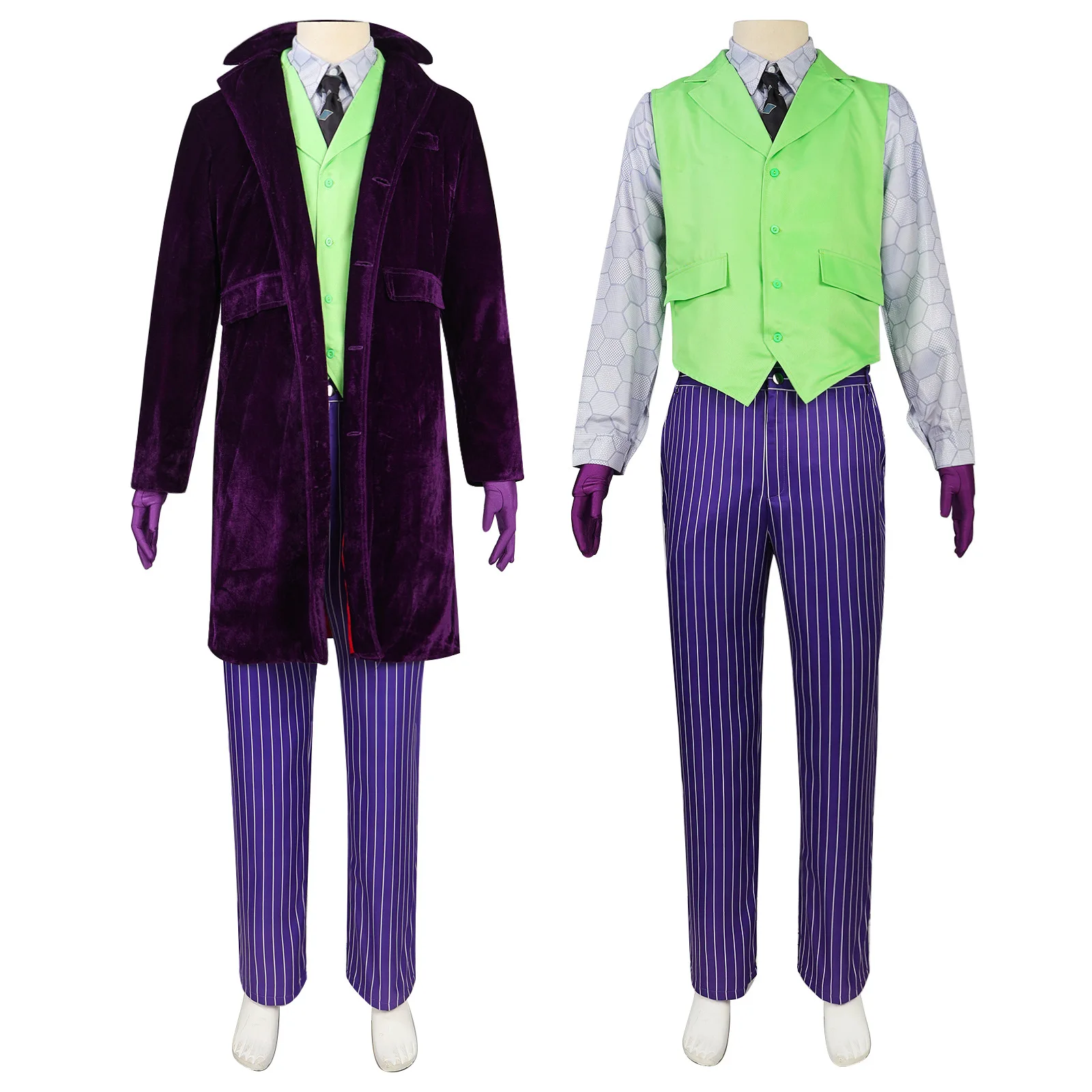 

Cosplay Movie&tv The Dark Knight Costume Clown Heath Ledger Suit Purple Coat Uniform for Adult Halloween Dress Up Carnival Party