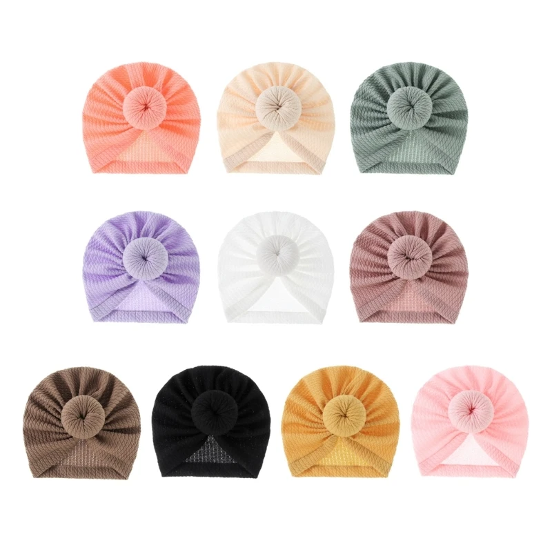 

Infant Turban Hat Baby Beanie Warm Caps Newborns Girl Boy Breathable Cotton Hat P31B