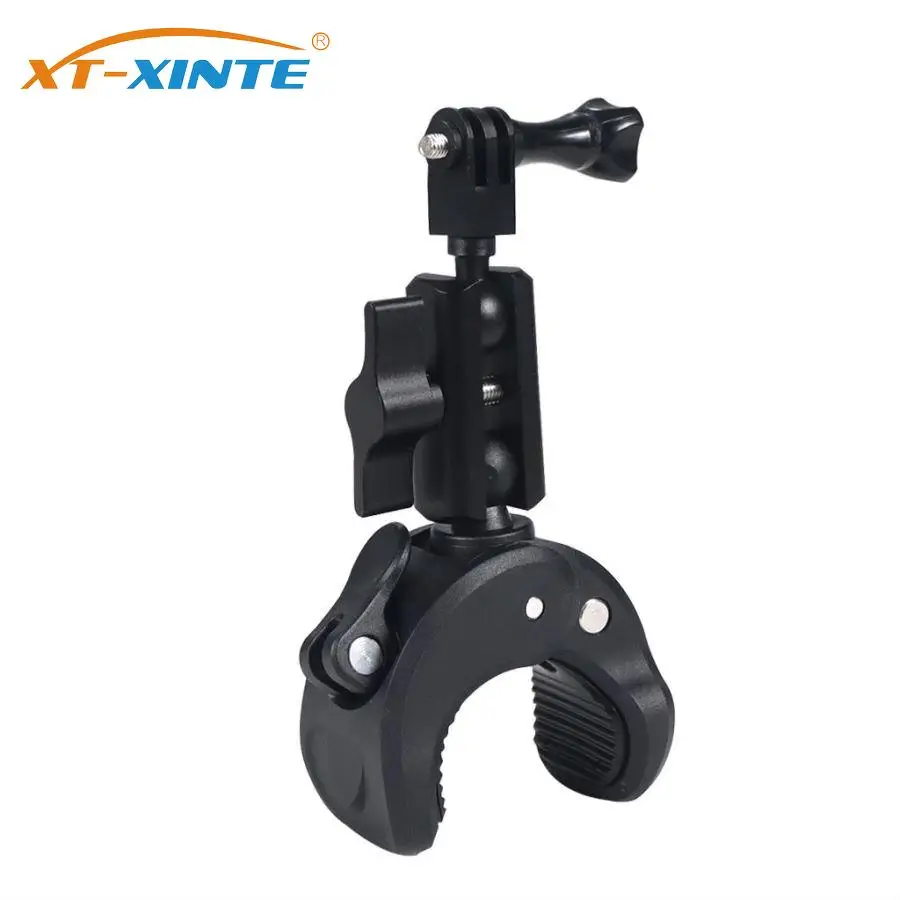 

17mm Ball Head Mount Clamp for Motorcycle Bicycle Handlebar Rail Rods Clamp for Gopro Action Camera 2-4.5cm Dia Handlebar Clamp
