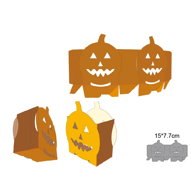 

Halloween Pumpkin Box Frame Metal Cutting Dies for DIY Scrapbooking Album Paper Cards Decorative Crafts Embossing Die Cuts