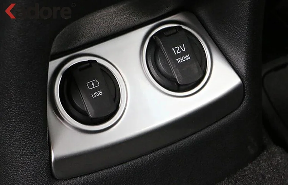 Для Kia Sportage 2017 2018 2019 2020 матовый автомобильный прикуриватель USB зарядное