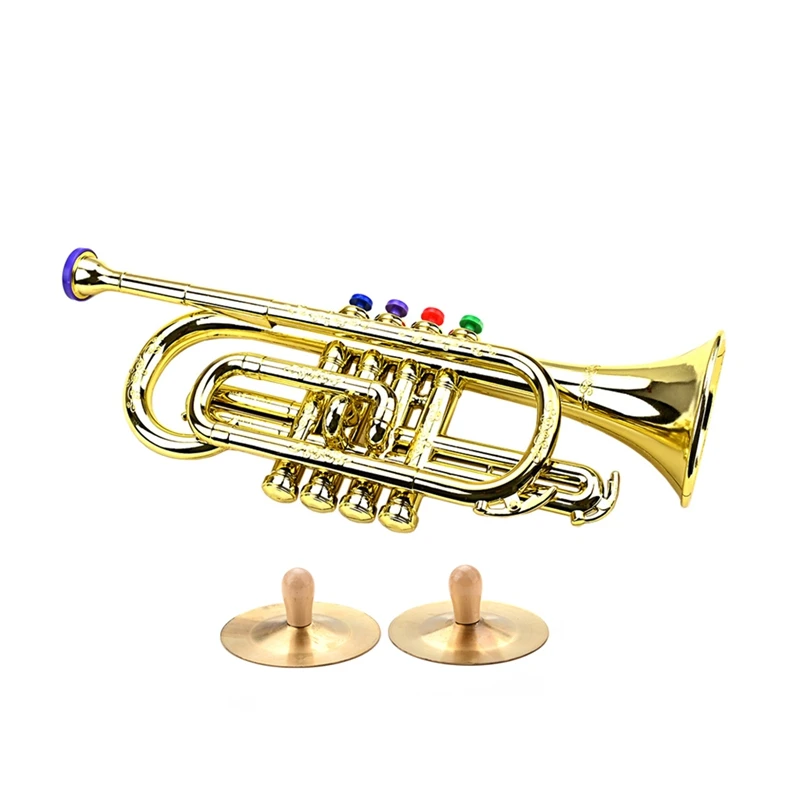 

Kids Musical Instruments Trumpet And Percussion Musical Instrument Cymbals Music Toys For Kids Learning