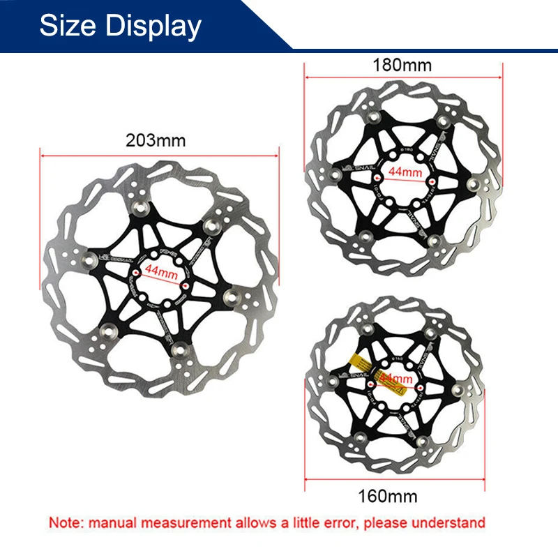 Велосипедный плавающий дисковый тормоз SNAIL MTB ротор 160/180/203 мм велосипедный