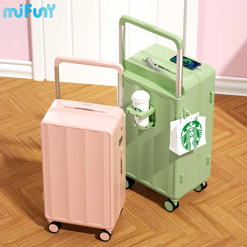 MiFuny Rolling Luggage Wide Trolley Business Suitcases Set Durable Carry on Luggage with Wheels Travel Boarding Code Box Spinner