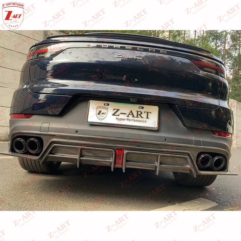 Задний диффузор для Cayenne из углеродного волокна Porsche 9YA задний подбородок нового