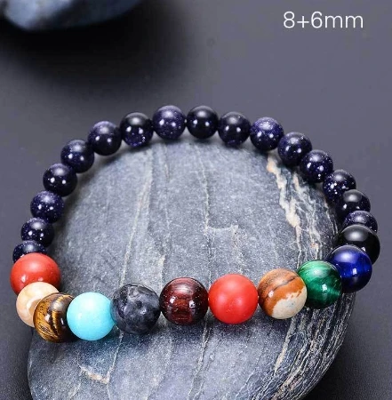 Мужской плетеный браслет из вулканического камня матового черного стекла