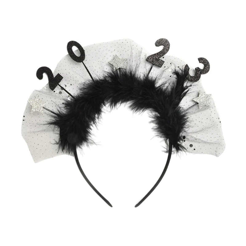 

Unique Headband with Shining Number Shape Hairhoop for Adult Kids Hair Decor