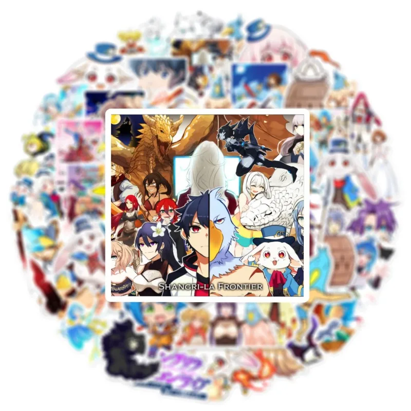 50 шт. Shangri-La Frontier Alien анимационная игра наклейка в стиле граффити маленький кролик