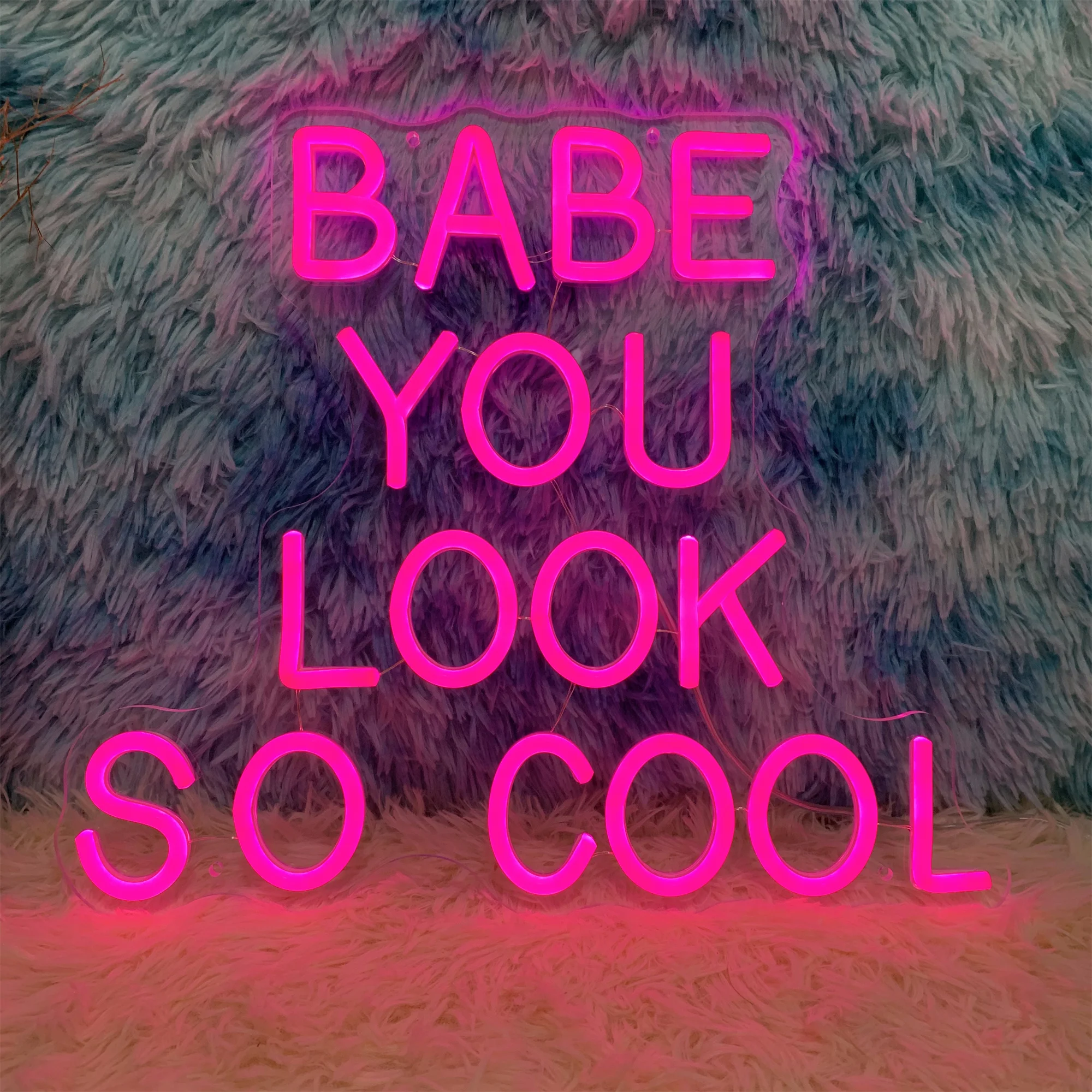 

Babe You Look So Cool Neon Sign Bedroom Wedding Neon Sign LED Light Sign Neon Art Room Wall Decor Home Decor Personalized Gift