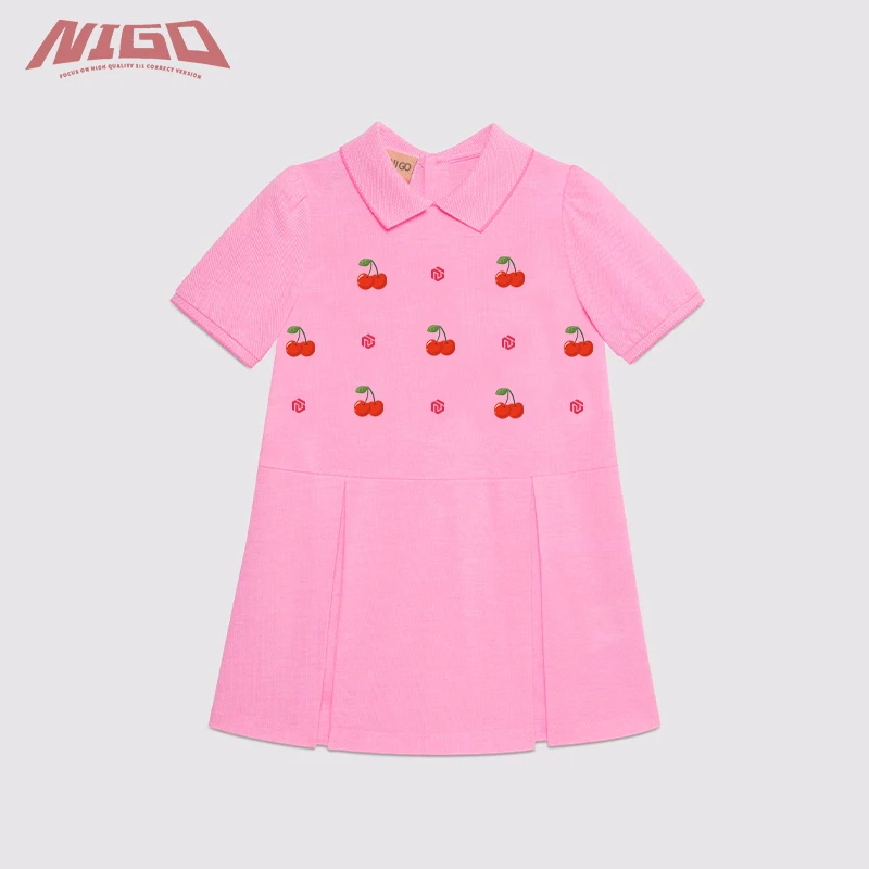 

Нигерийское хлопковое платье с вышивкой в виде вишни для девочек # nigo38865