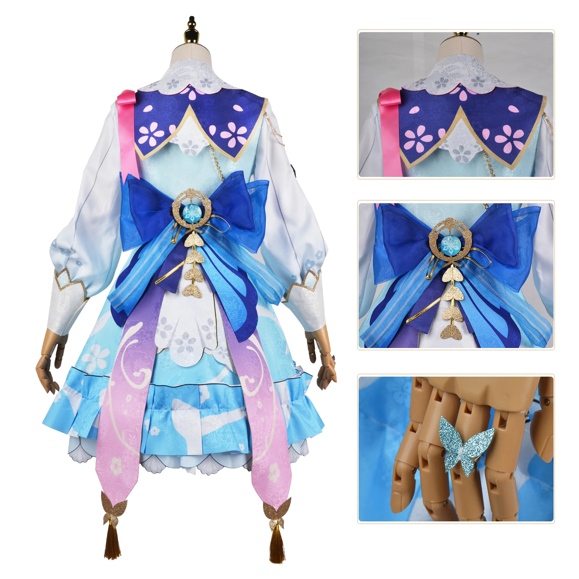 

Kamisato Ayaka Cosplay Dress Genshin Impact Ayaka Fontaine Springbloom Missive Lolita Dress New Skin Outfit Cosplay Costume