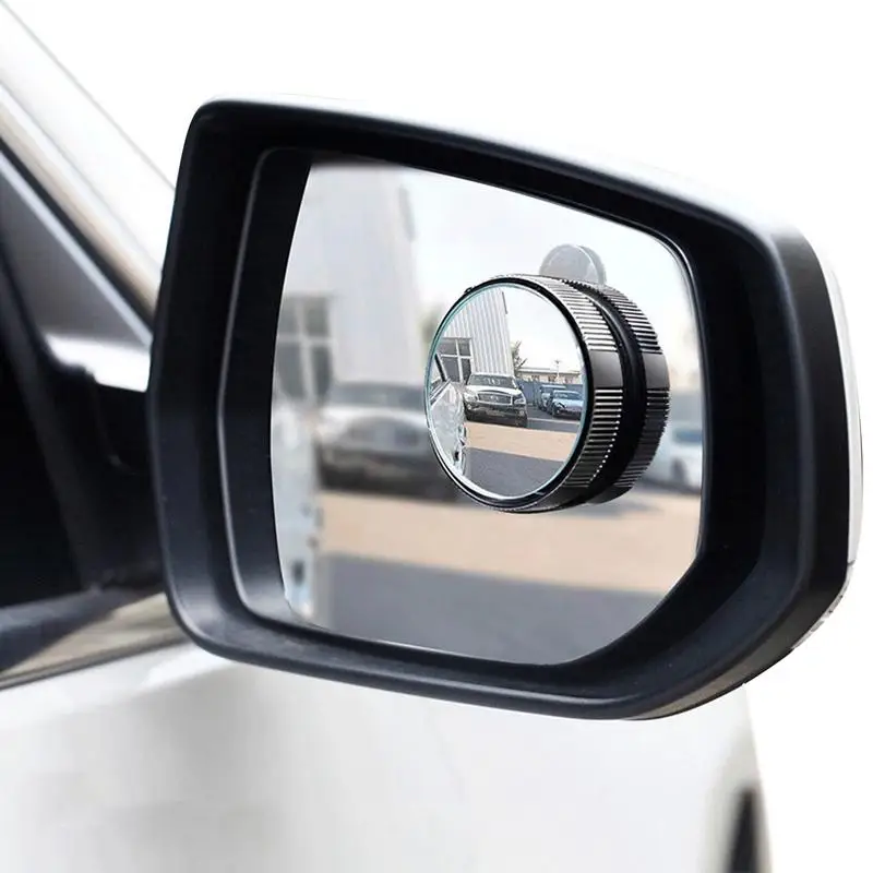 

2 Pcs Car Round Blind Spot Mirror Frame Convex Wide-angle Adjustable Clear Rearview Auxiliary Mirror Driving Safety Parking
