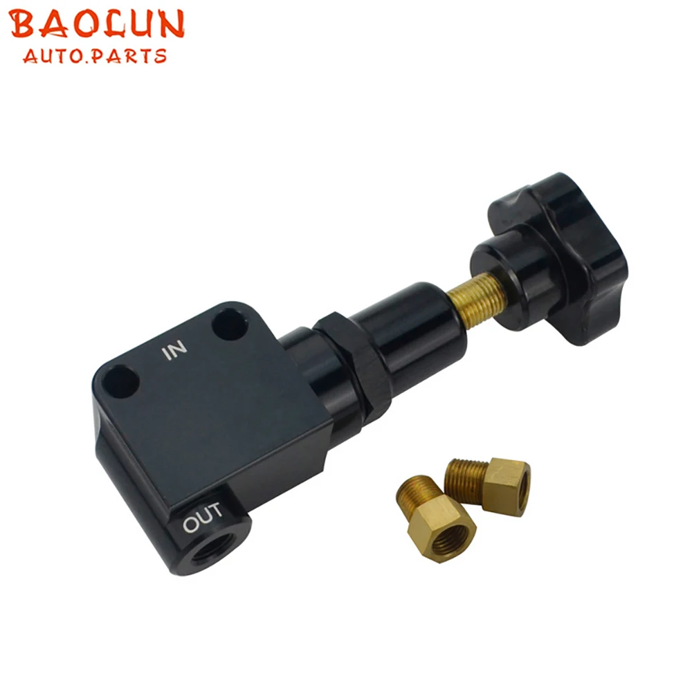

BAOLUN Brake Bias Proportioning Valve Pressure Regulator For Brake Adjustment 1/8-27 NPT Pressure Regulator Screw Knob Type