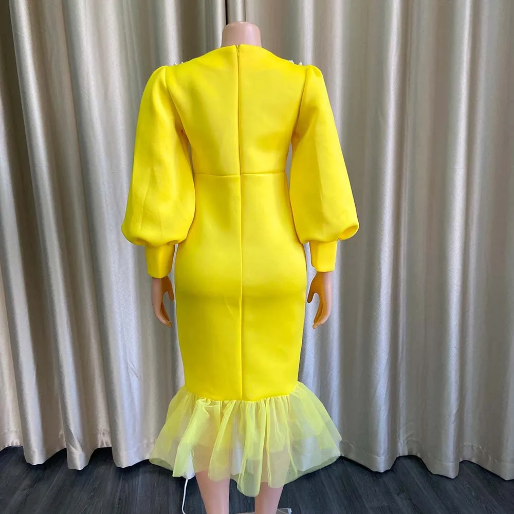 Африканские платья для женщин облегающее платье с длинным рукавом из Анкары