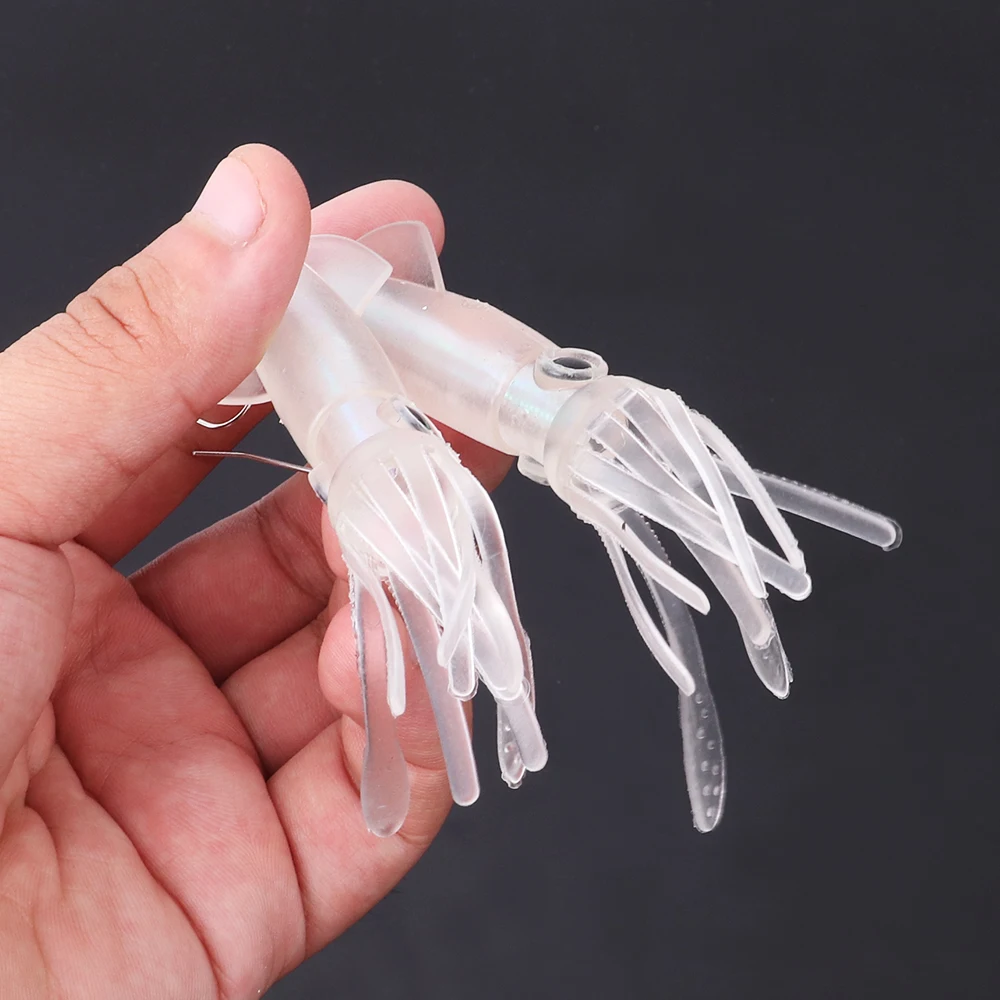 Серьги-подвески серебристые женские ювелирные украшения в форме кальмара