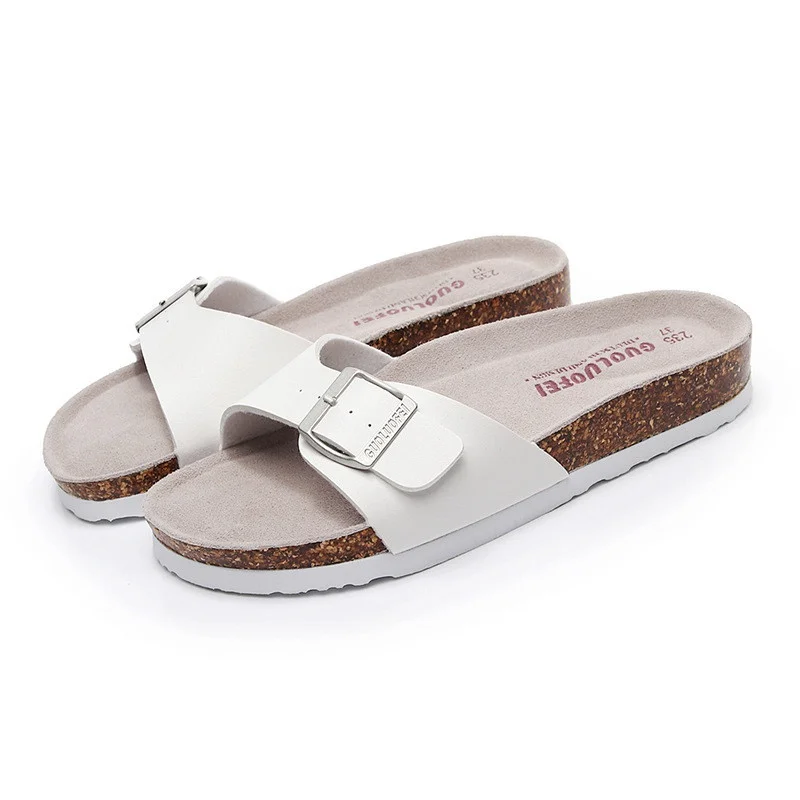 Sandals Slip Ladies Womens Holiday Sliders Sizes 3-8 On Open Toe Buckle