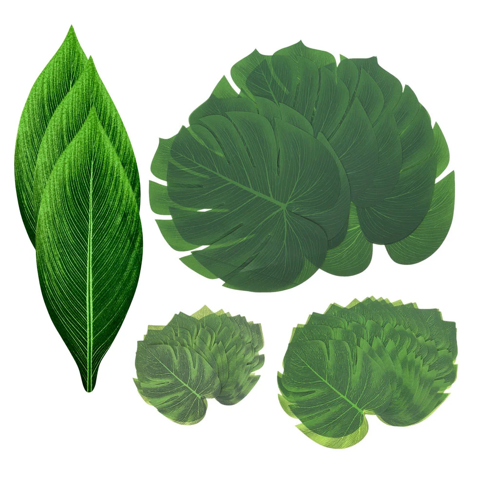 

Monstera Decoration Party Supplies Realistic Artificial Decorations Palm Leaf Hawaiian Fake Leaves Adornment
