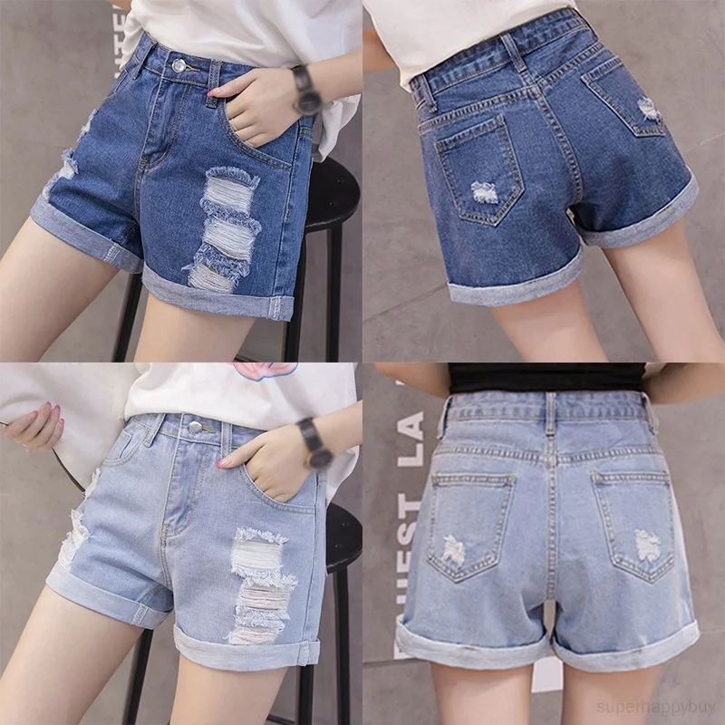

Women's Fashion Loose Sports Shorts Ripped Shorts Wide Leg Pants