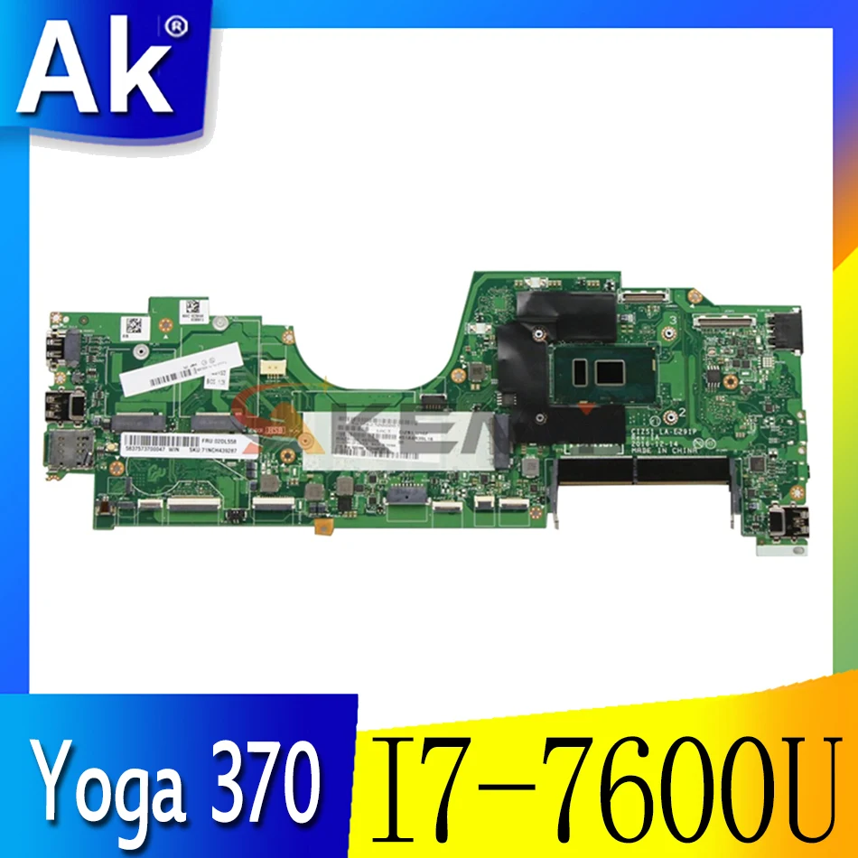 

Akemy LA-E291P Motherboard For Lenovo ThinkPad Yoga 370 Laptop Motherboard I7 7600U Tested 100% Working FRU 01HY149 01HY151