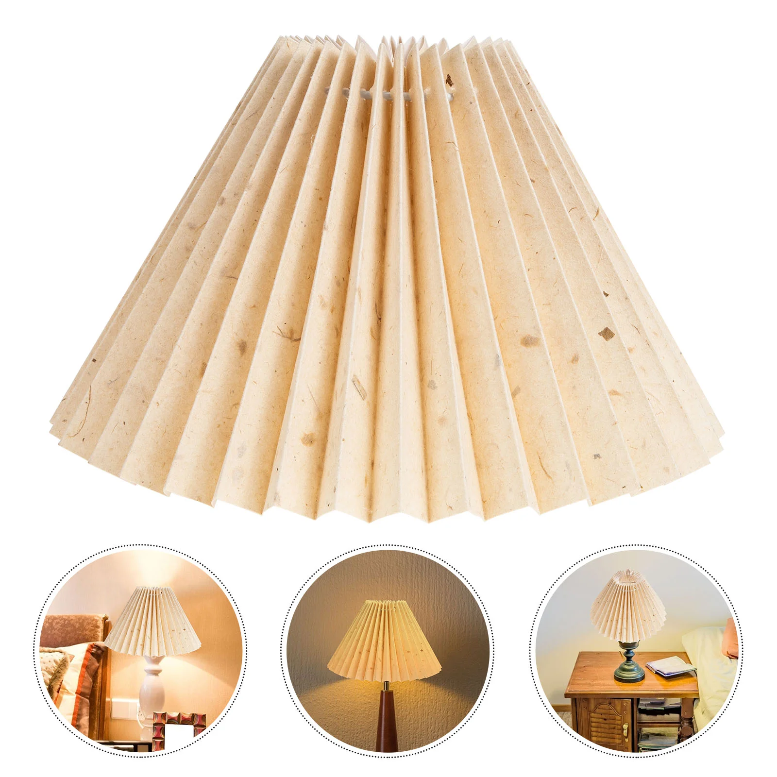 

Pleated Lamp Shade Cloth Craft Lampshade Pleated Lamp Cover Table Lampshade Replacement for Desk Lamp Bedroom Living Room