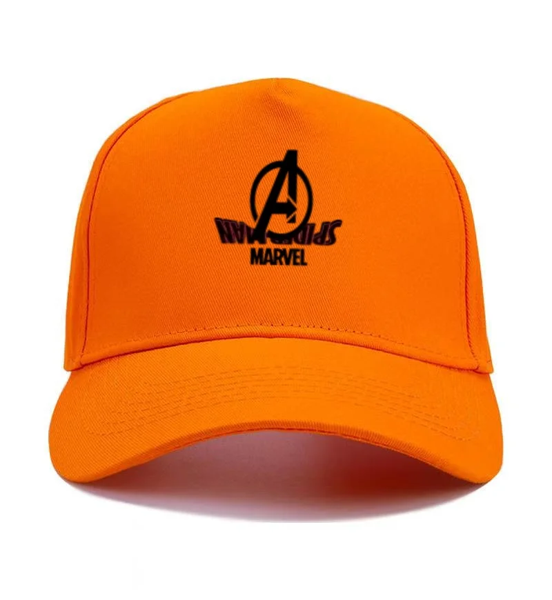 Фото Летняя бейсболка Marvel из чистого хлопка, приятная для кожи, впитывающая пот, дышащая, для защиты от солнца на открытом воздухе. №1