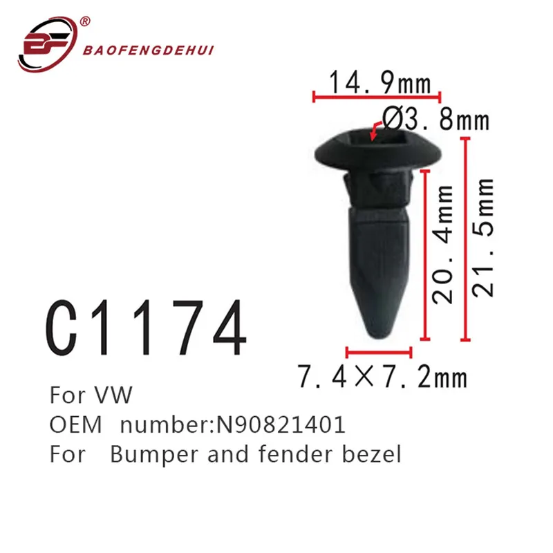 

Bumper Fenderfor Volkswagen Bezel Clip Clamp Fastener N90821401
