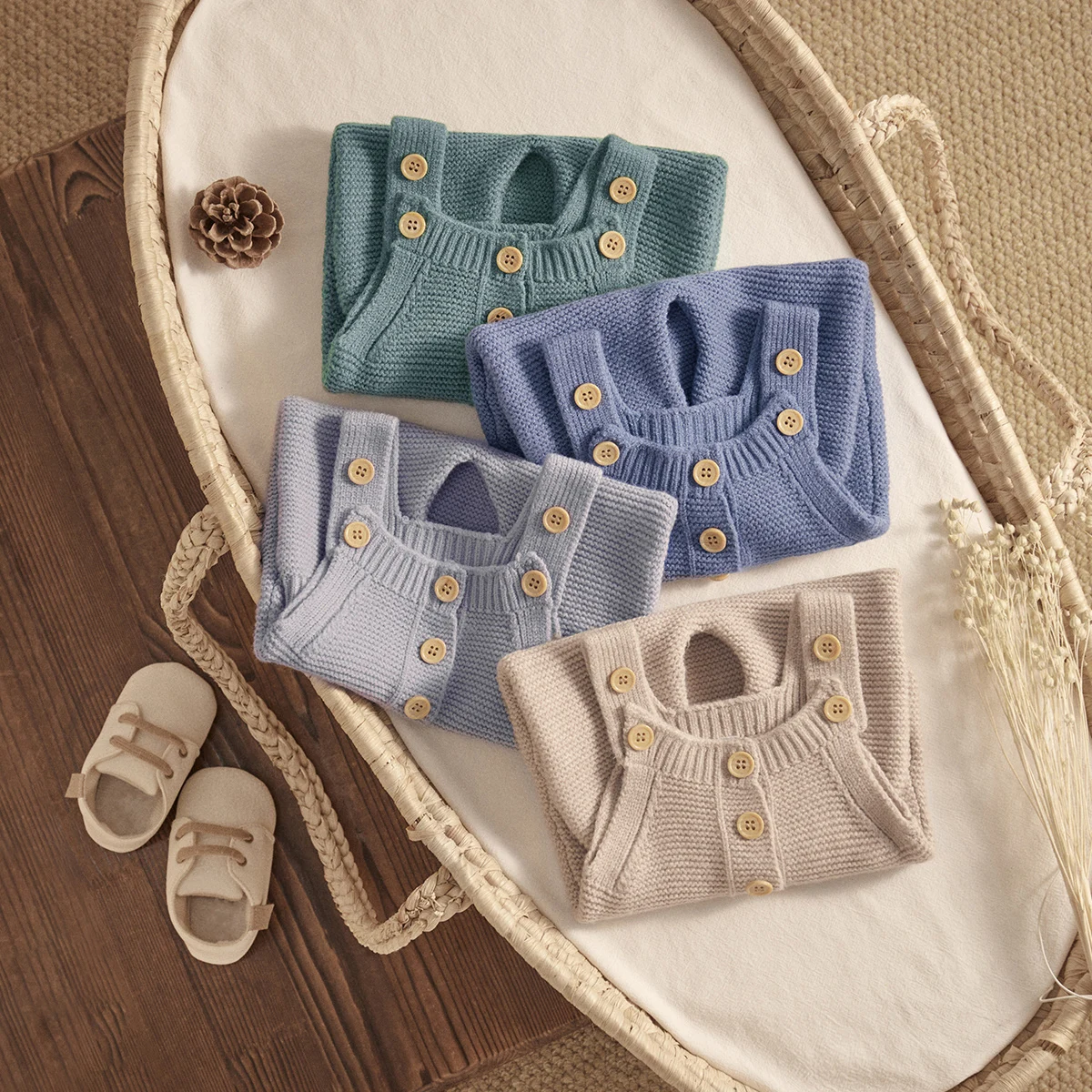 Ma&ampbaby От 1 до 18 месяцев комбинезон для новорожденных мальчиков и девочек вязаный