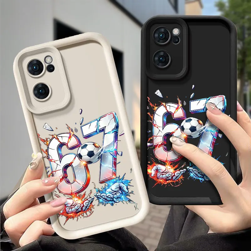 Фото Модный чехол для телефона OPPO Reno 7 Z 8 T 10 11 11 12 12F 13 14 15 5F F PRO 4G 5G, мягкий защитный чехол с футбольным мячом №2