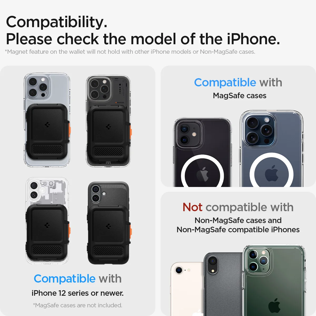 Магнитный держатель для карт-кошелька Spigen Lock Fit (MagFit) MagSafe