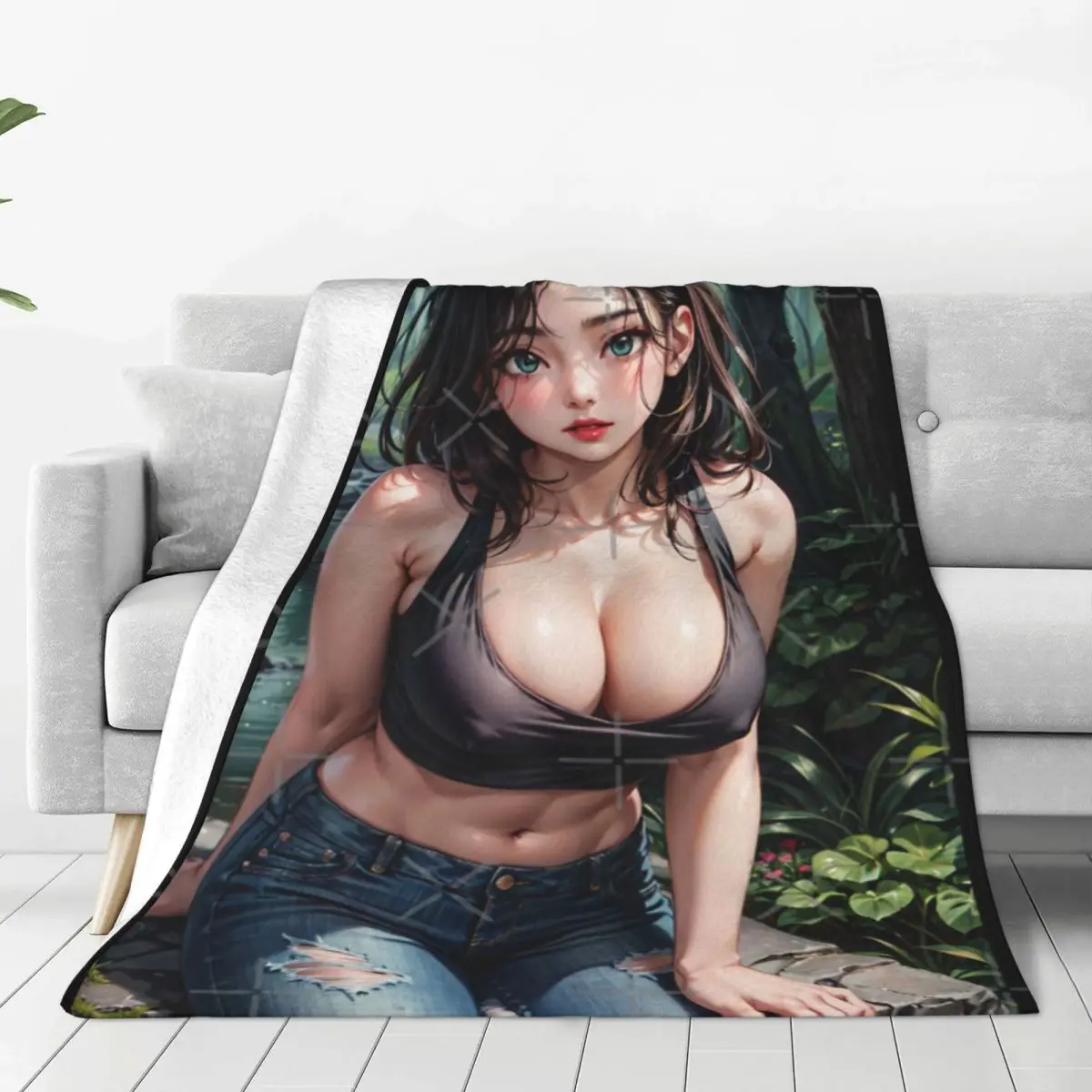 Аниме PinUp Girl Syun Kamakado 078 (отправляющая в зачарованном лесу) Одеяло Покрывало на