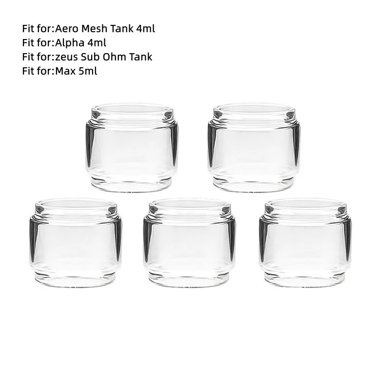 

5PCS YUHETEC Bubble Replacement Glass Tank For Aegis Legend with Aero Mesh Tank/Alpha/zeus Sub Ohm Tank/Max Machine