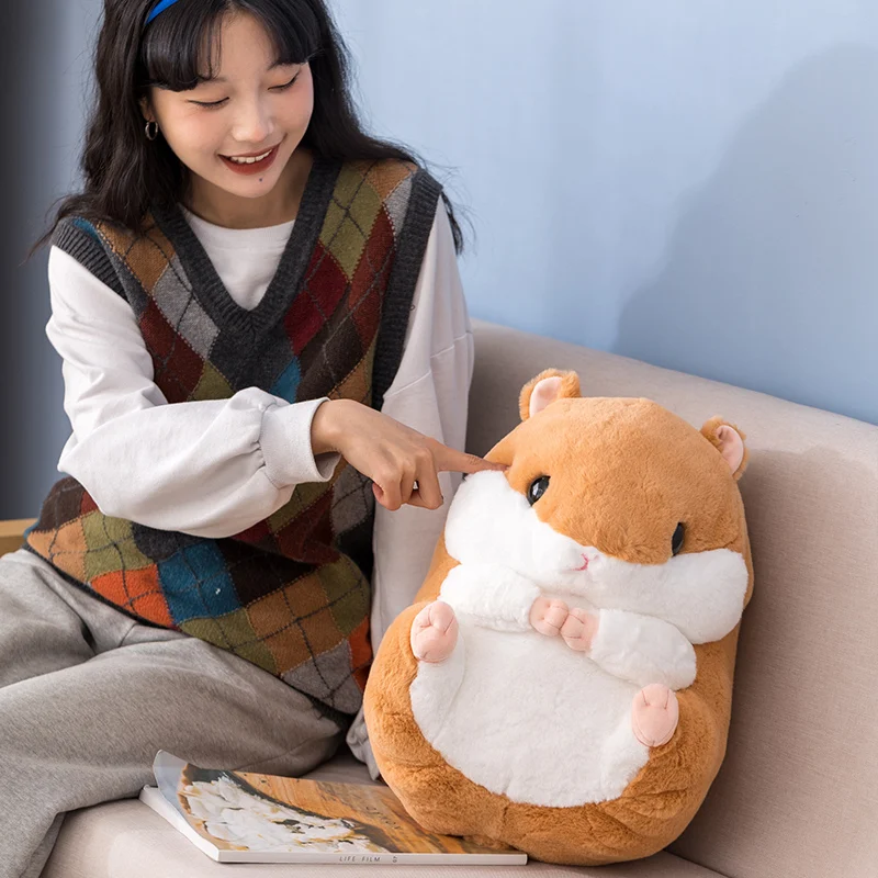 2 вида животных милый серый и коричневый хомяк плюшевая игрушка мягкая