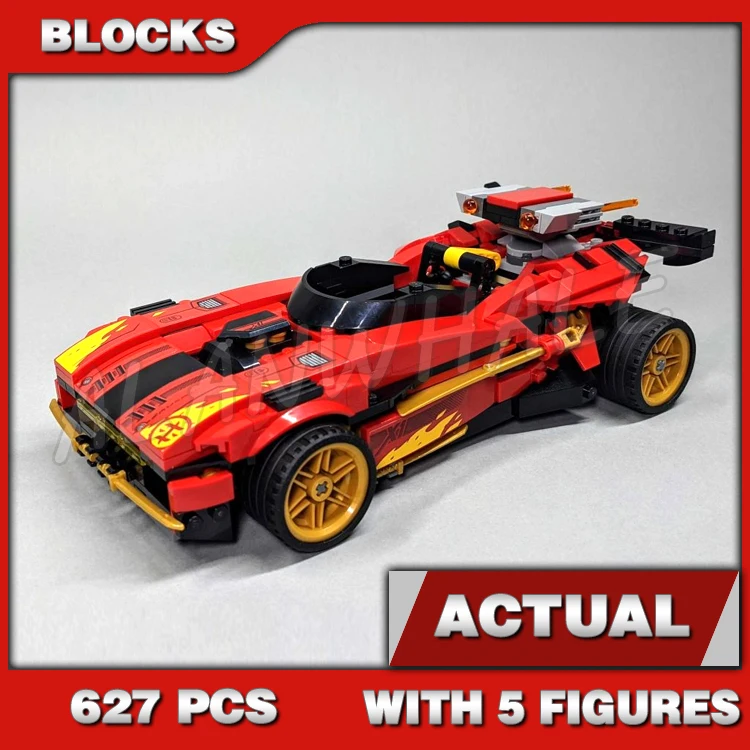 

627pcs Shinobi 2in1 Vehicle Legacy X-1 Supercar Nindroid Warrior Motorcycle 11659 Building Block Set Compatible With Model