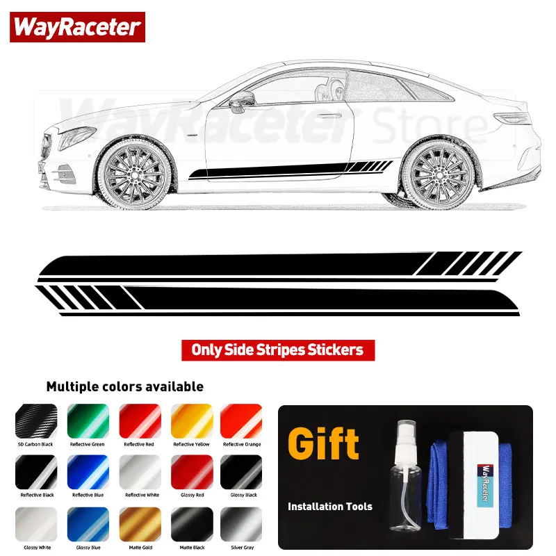 

Наклейка в полоску, 1 шт., наклейка на дверь, боковой капот, крышу крыши, Виниловая наклейка для Mercedes Benz W213 E Class E63 AMG S213 A238 C238 E53
