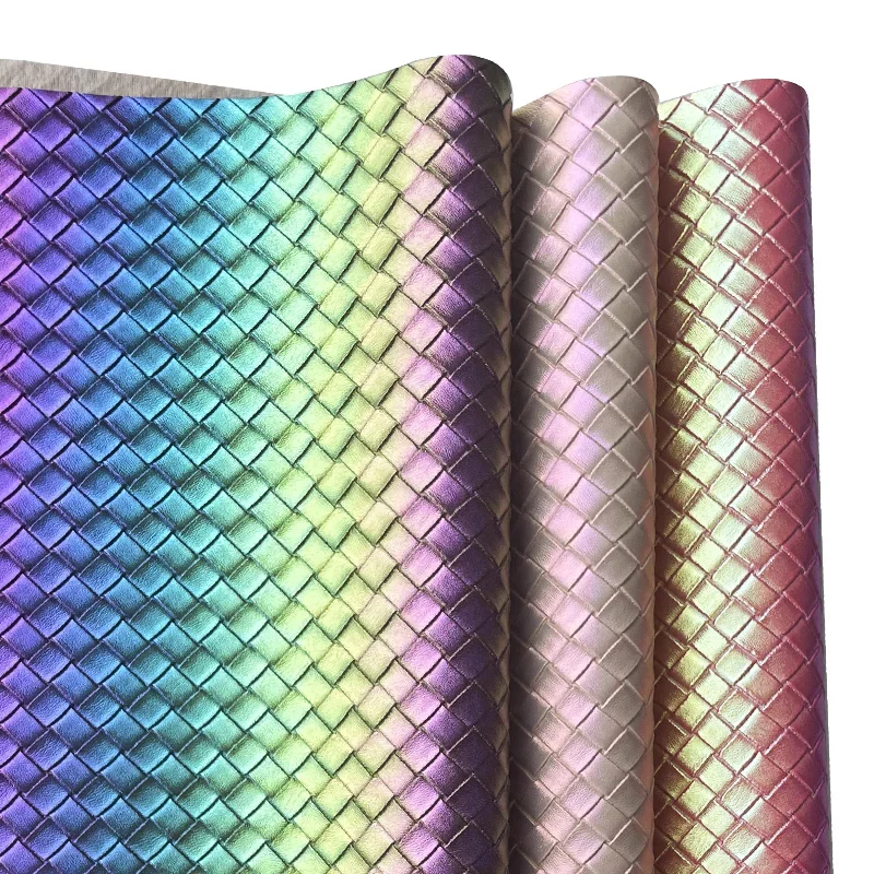 Переливающаяся тисненая искусственная кожа 46x135 см рулон материала сумки ткань