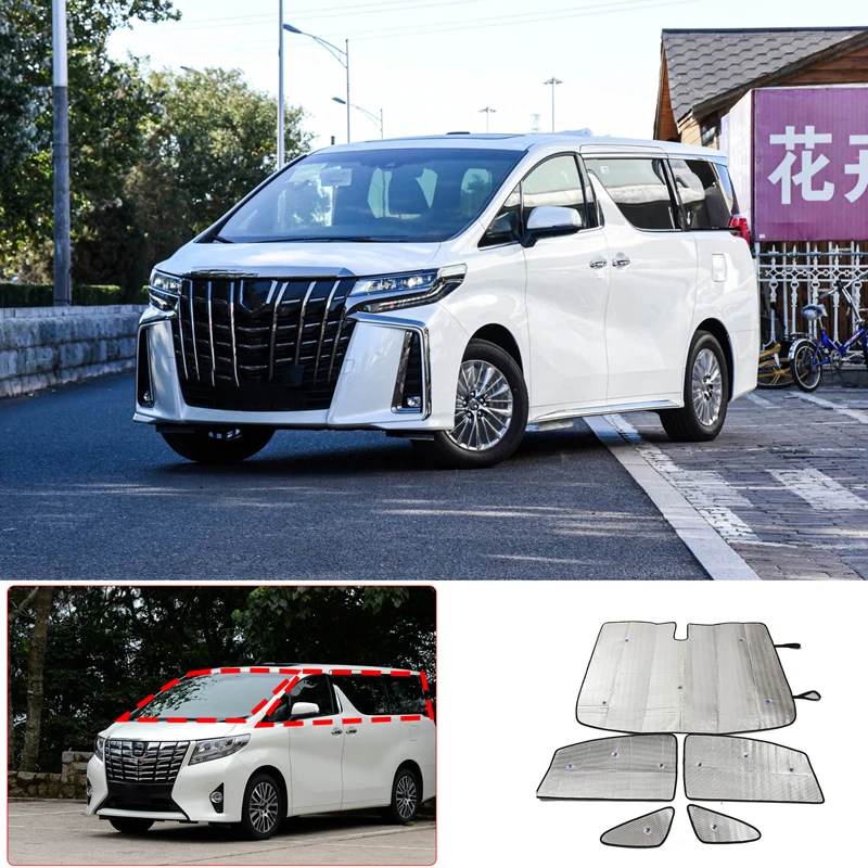 

For Toyota Alphard 2015-2023 Aluminum Foil Silver Car Front Glass Sunshade Cover Car Interior Protection Accessories