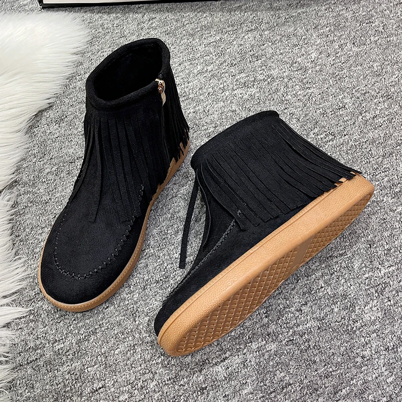 Новые осенне-зимние модные женские ботинки челси из искусственной кожи на