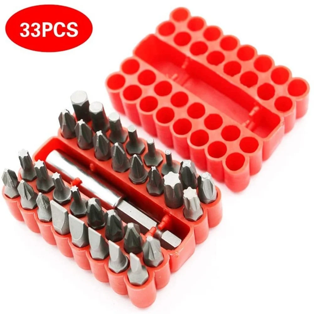 

33-piece Electric Screwdriver Bit Set Alloy Allen Wrench Drill Bits Set Tip Hex Key Screwdriver Bits