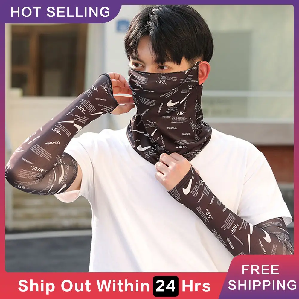 

Эффективно противостоит УФ-повреждениям кожи ледяной Шелковый рукав Модный узор солнцезащитные рукава бесшовная посадка