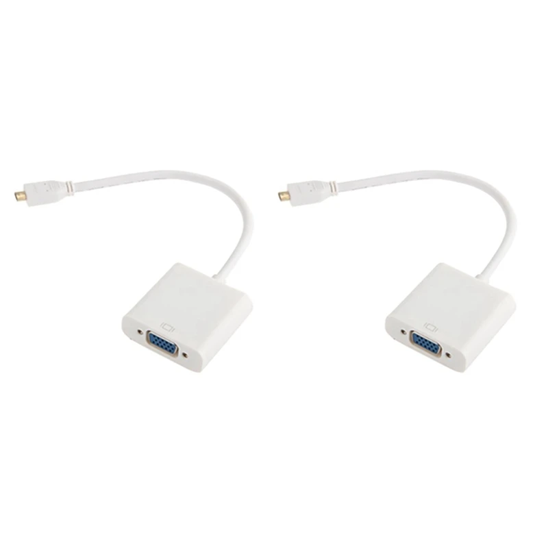 

2 шт., адаптер для кабеля 720P 1080P Micro-HDMI
