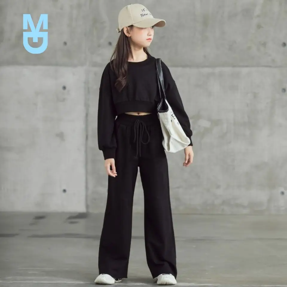 

New 2022 Autumn Winter Kids Sport Clothes Children's Girls Clothing Casual T-Shirt + Pants Suit Teenage Girls Costume Outfits W7
