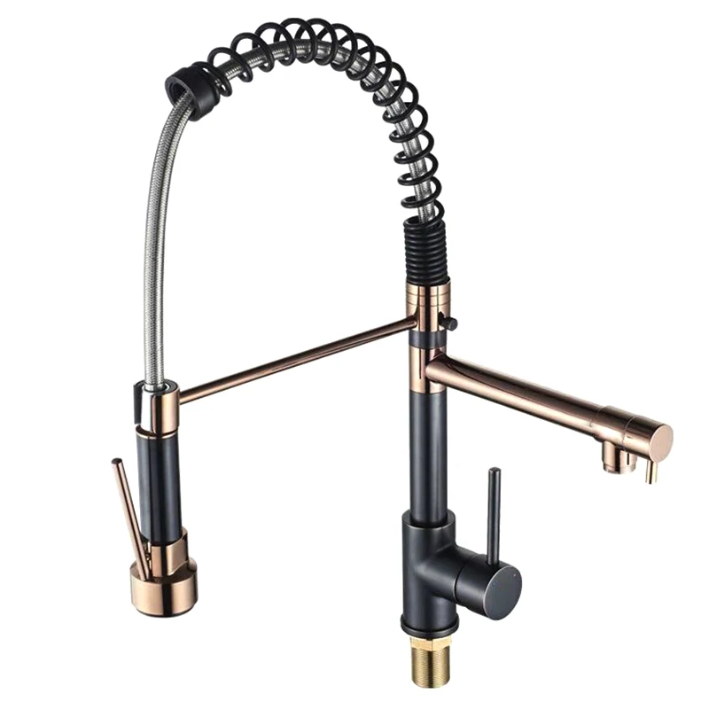 Modern single handle kitchen sink faucet brass water taps robinet cuisine  cozinha Pull out  mixer  faucets enlarge