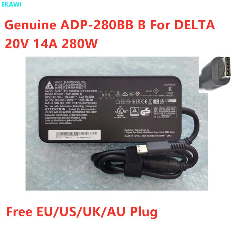 Оригинальный адаптер переменного тока Delta 20 в 14 а 280 Вт ADP-280BB B для игрового