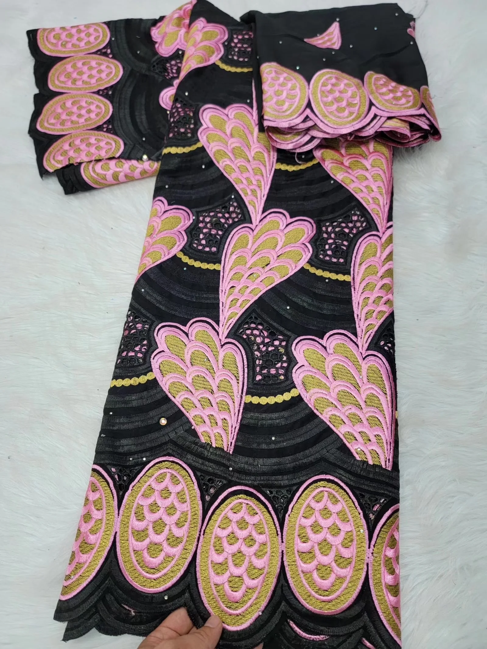 

African Cotton Lace Fabric 2022 Swiss Voile Lace In Switzerland High Quality Nigerian Lace For Man Women Clothing Daily Wear